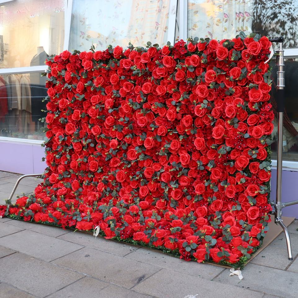 Home Wedding Supplies Cloth Flowers Wall Wedding Decor Backdrop Decoration Wall Flowers Living Room Wall Decor Flowers