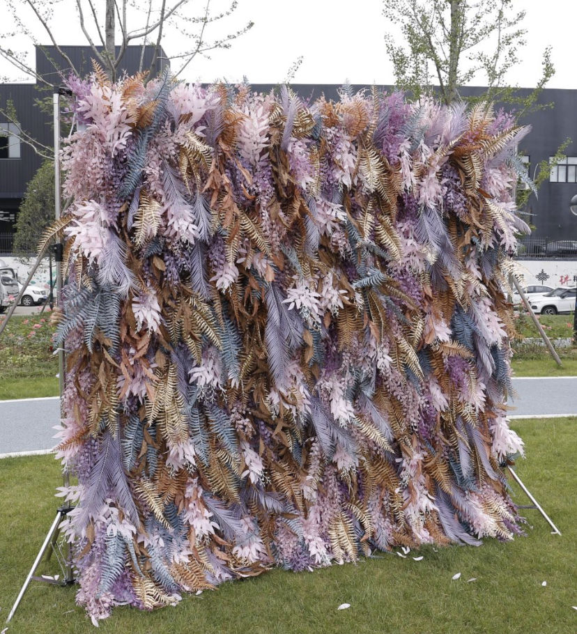 Romantic Unique Wedding Supplies Fluttery Feather Flower Decoration Wall Artificial Silk Wall Home Hotel Decoration