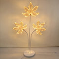 LED Maple Leaf Wedding Aisle Light Iron & Organza Floor Lamp for Wedding Party Outdoor Birthday Banquet Decor
