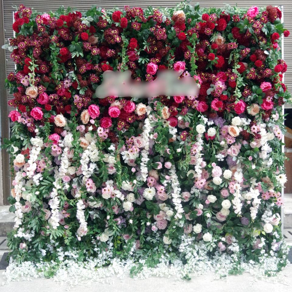 Wedding Decoration Fabric Floral Background Wall Forest White Flower Walls for Events Customized Production Wedding