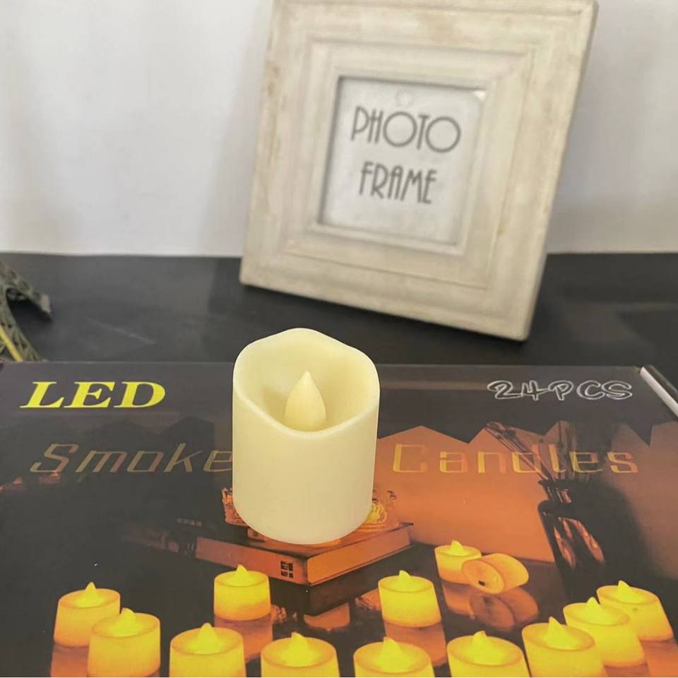Wavy Rim Smokeless Tea Light LED Electronic Candle Lamp for Valentine's Confession and Wedding Decoration Free Shipping