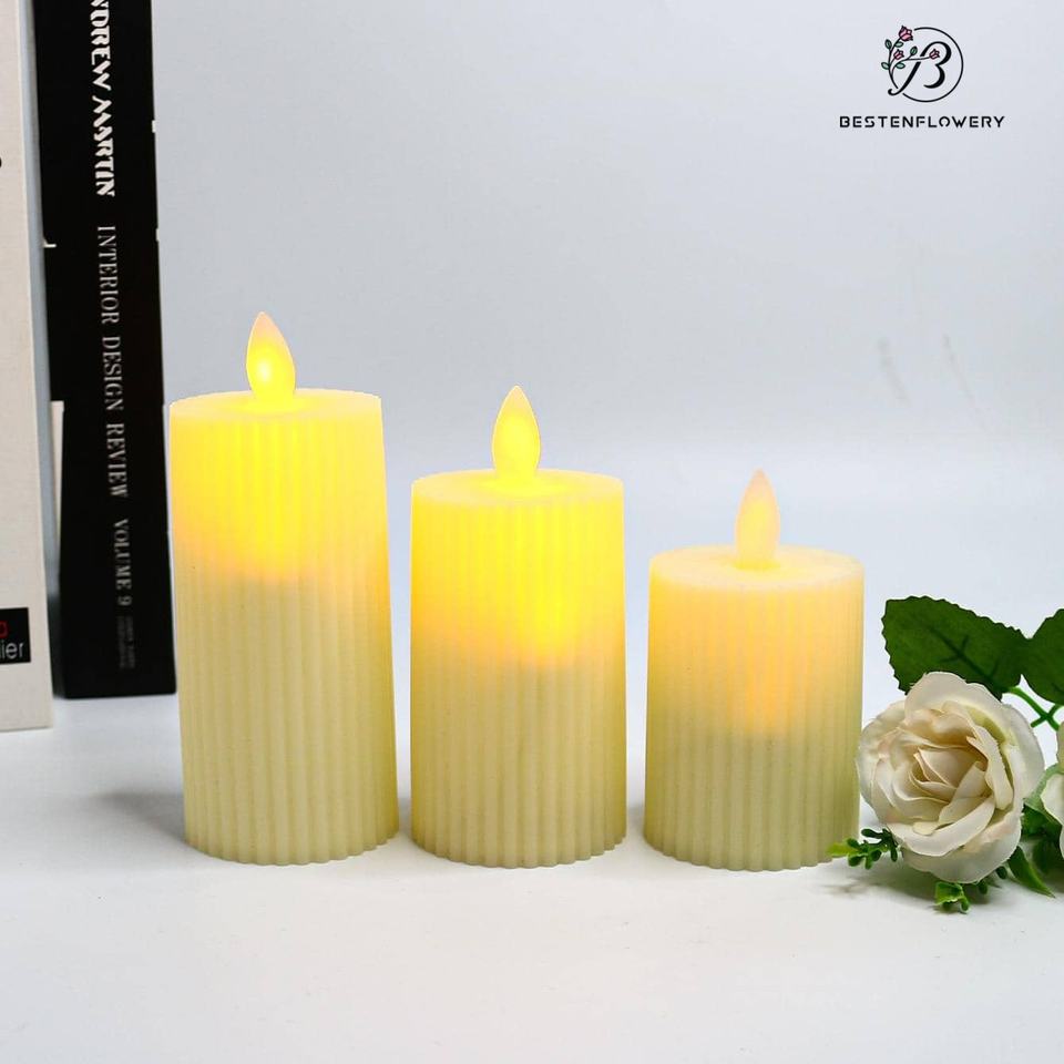 Diameter 5cm Plastic Material Led False Pillar Candle Flickering Flameless Led Candle Light Free Shipping