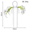 2026 Trendy Pearl Handle Bridal Bouquet Handheld Calla Lily Artificial Wedding Flower Photo Prop Flowery Artificial Flower