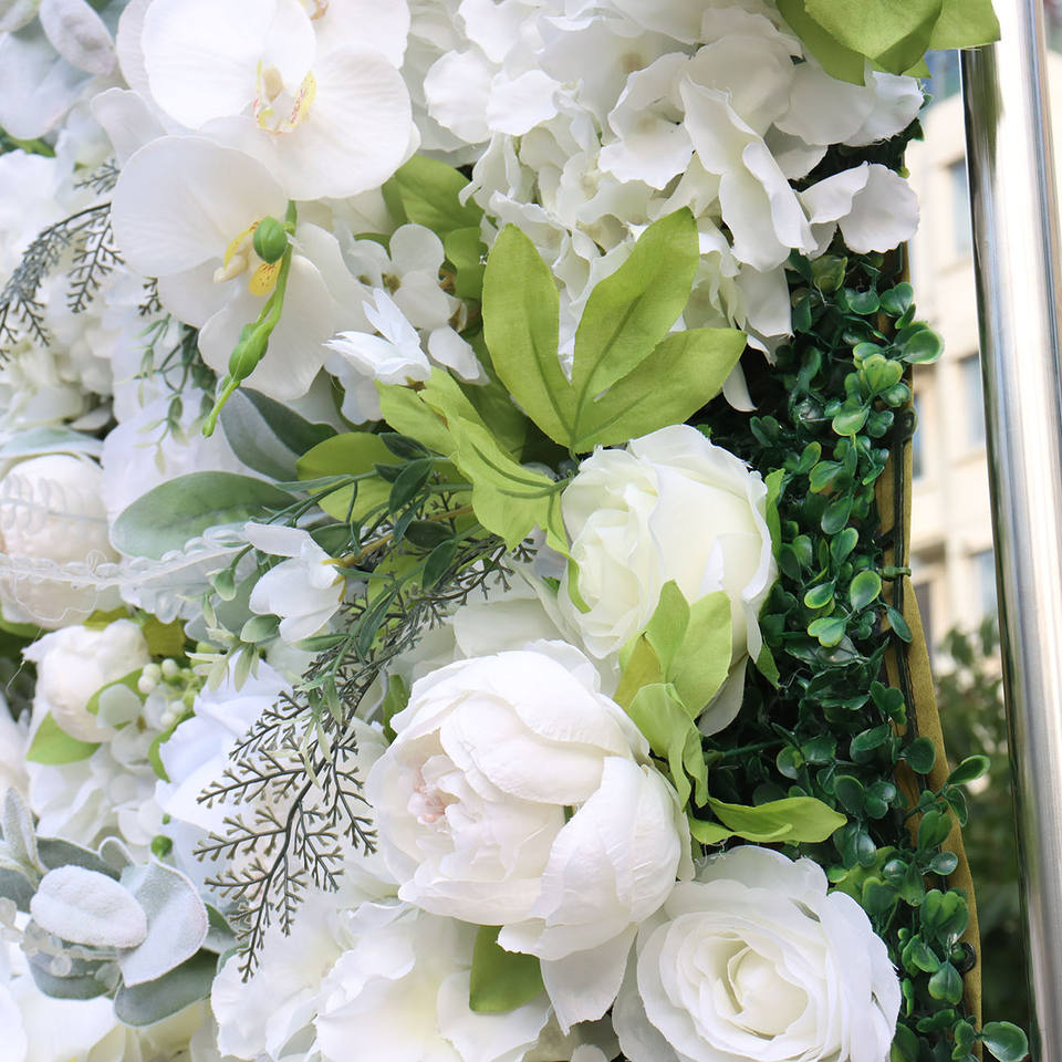 Wedding Suppliers 5D Roll-Up Artificial Flowers Wedding Backdrop Fabric Base Decorative Flower Wall for Event Ceremony Decor