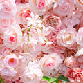 Luxury 5D Gradient Pink Artificial Rose Flower Wall Backdrop for Wedding Party Photo Booth Event Decoration