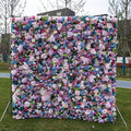 Peony Rose Hydrangea Blue Pink Assorted Artificial Flower Wall Backdrop for Wedding Event Birthday