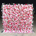 Pink White Artificial Rose Wall Eucalyptus Flower Wall Backdrop for Wedding Photo Booth Party Event Decoration