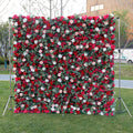 Pink White Red Rose Assorted Artificial Flower Wall Backdrop Stand Greenery for Wedding Birthday Party