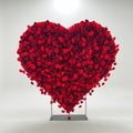Red Rose Heart-Shaped Flower Wall Backdrop for Wedding Proposals & Romantic Event Decor
