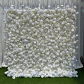 White Artificial Rose Wall 3D Layered Flower Wall Backdrop for Wedding Photo Booth Studio Party Event Decoration