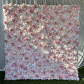 White Blush Pink Artificial Rose Peony Flower Wall Backdrop for Wedding Photo Booth Studio Party Event Decoration