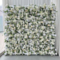 White Ivory Luxury Mixed Flower Wall Artificial Roses Hydrangea Backdrop for Wedding Photo Booth Party Event Decor