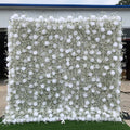 White Luxury Rose Flower Wall Artificial Baby Breath Backdrop for Wedding Photo Booth Studio Party Event Decoration
