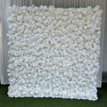 White Luxury Rose Hydrangea Artificial Flower Wall Backdrop for Wedding Photo Booth Studio Party Event Decoration