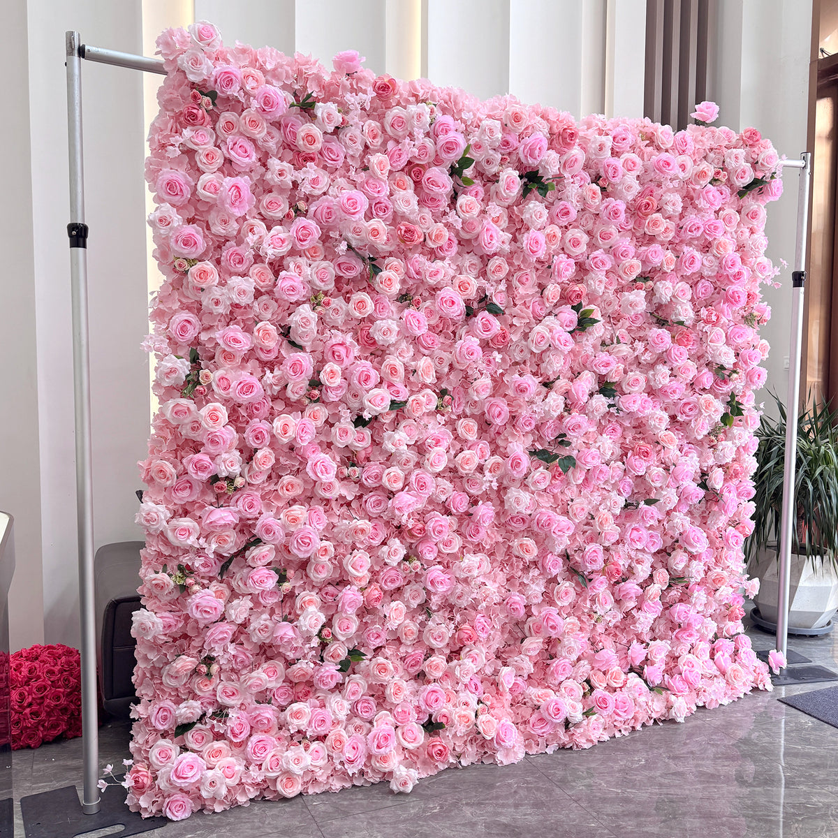 Wholesale Custom Colorful Flower Wall Wedding Supplies Decoration Rose Backdrop Artificial Wedding Decorative Flower Wall